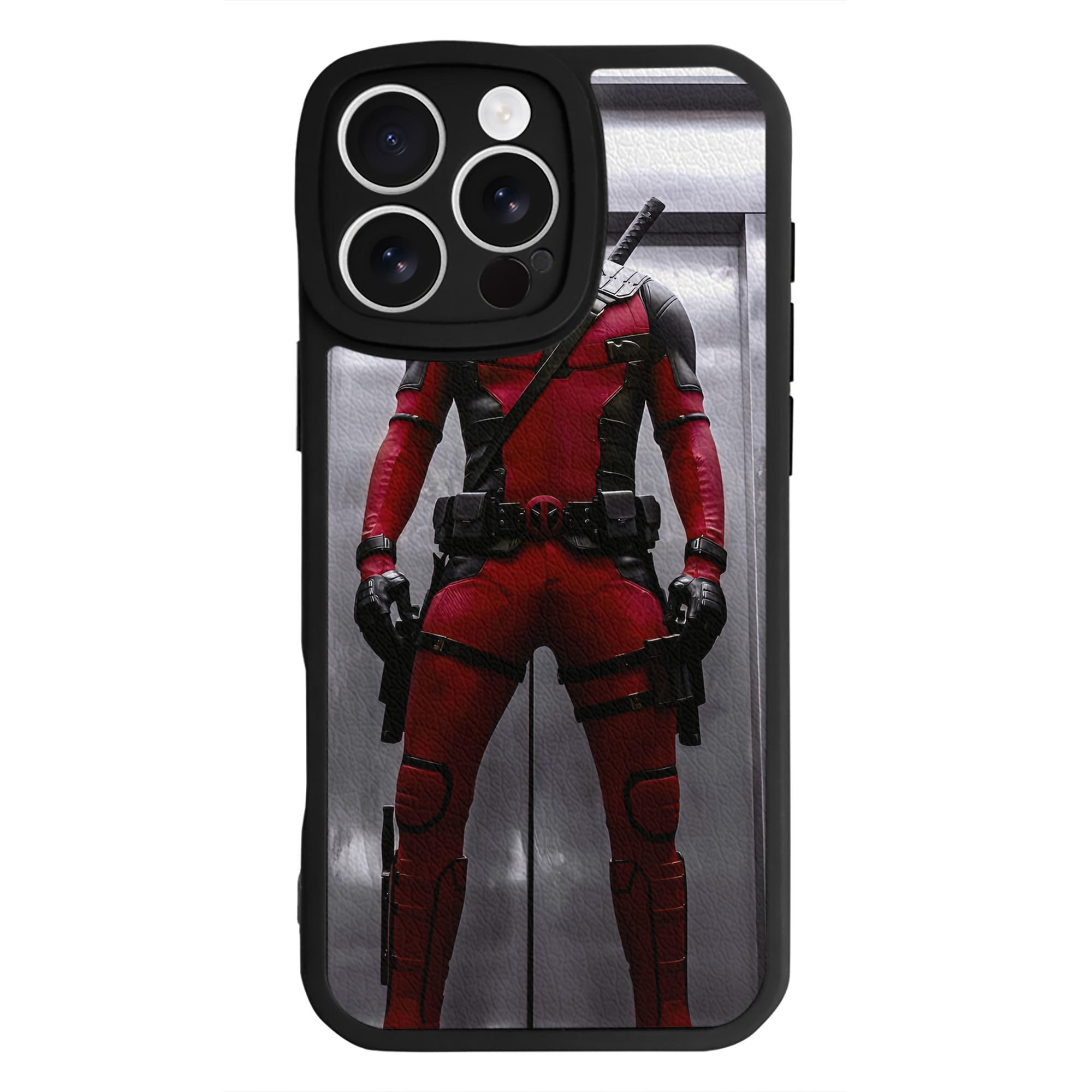 （画像用） Deadpool デッドプール 【iPhone 16シリーズ対応】シリコンスマホケース（レザー調） 材質：シリコン